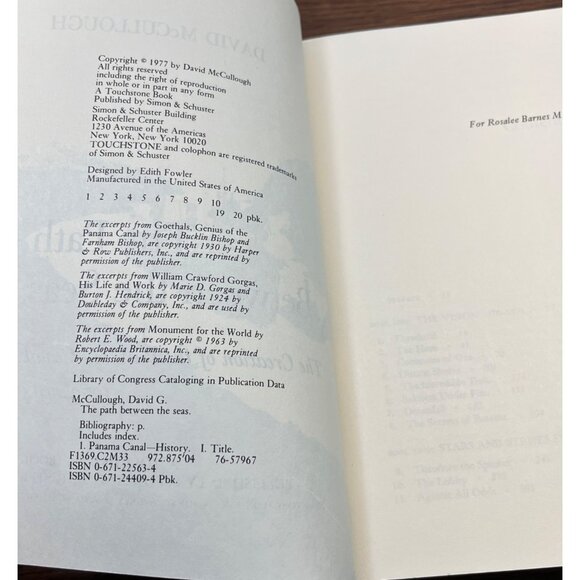 The Path Between the Seas David McCullough Creation of the Panama Canal PB 1977 - Picture 7 of 10